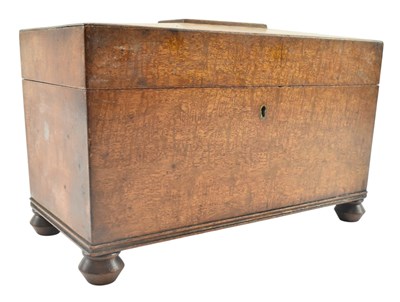 Lot 34 - 19TH CENTURY POLLARD OAK TEA CADDY