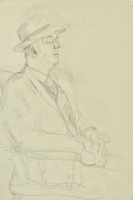 Lot 467 - ATTR. SIR ALFRED JAMES MUNNINGS (1878-1959) - PENCIL ON PAPER SKETCH