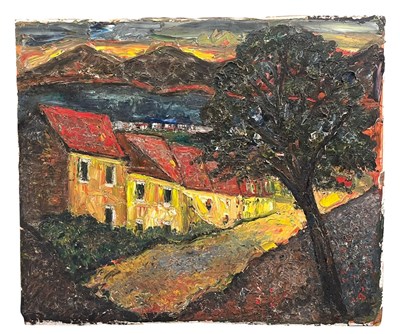 Lot 25 - BARRINGTON TABB (1934-2022) - BUILDING ON ISLAND OF ARGISTRI - 1983