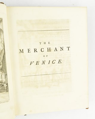 Lot 10 - SHAKESPEARE, WILLIAM. 1744 THE WORKS OF SHAKESPEAR FIRST HANMER EDITION IN SIX VOLS