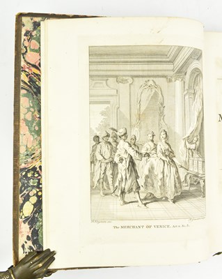 Lot 10 - SHAKESPEARE, WILLIAM. 1744 THE WORKS OF SHAKESPEAR FIRST HANMER EDITION IN SIX VOLS