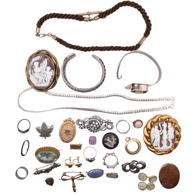Lot 187 - COLLECTION OF ASSORTED ANTIQUE & MODERN JEWELLERY