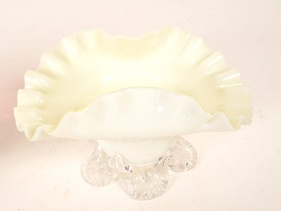 Lot 111 - 19TH CENTURY VICTORIAN CRANBERRY GLASS LIDDED POT AND EPERGNE