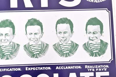 Lot 158 - FRY'S CHOCOLATE - 1960S VINTAGE FIVE BOYS ENAMEL SIGN