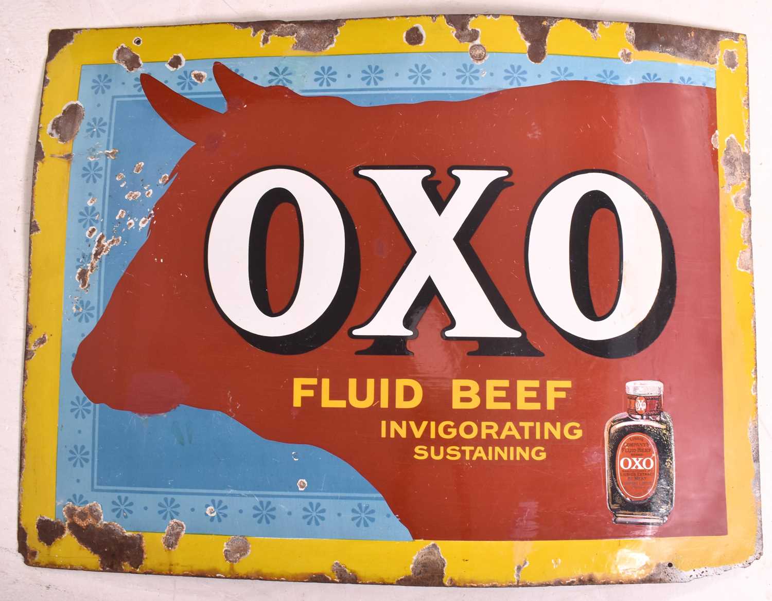 Lot 130 - OXO - LARGE 20TH CENTURY POINT OF SALE PORCELAIN ENAMEL SIGN