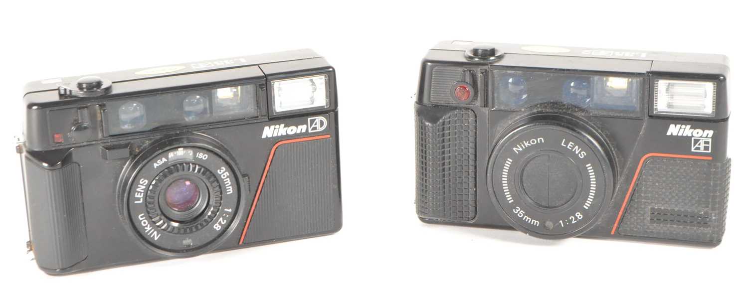 Lot 351 - NIKON - TWO 1980S L35 AF RANGE COMPACT 35MM CAMERAS