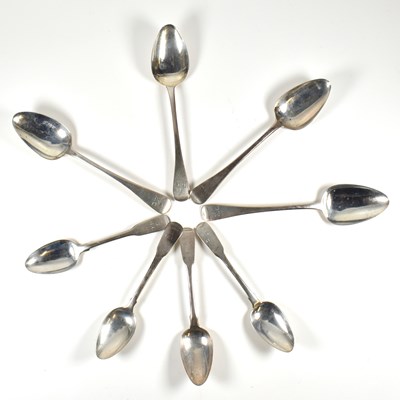 Lot 43 - COLLECTION OF EIGHT GEORGE III HALLMARKED SILVER SPOONS