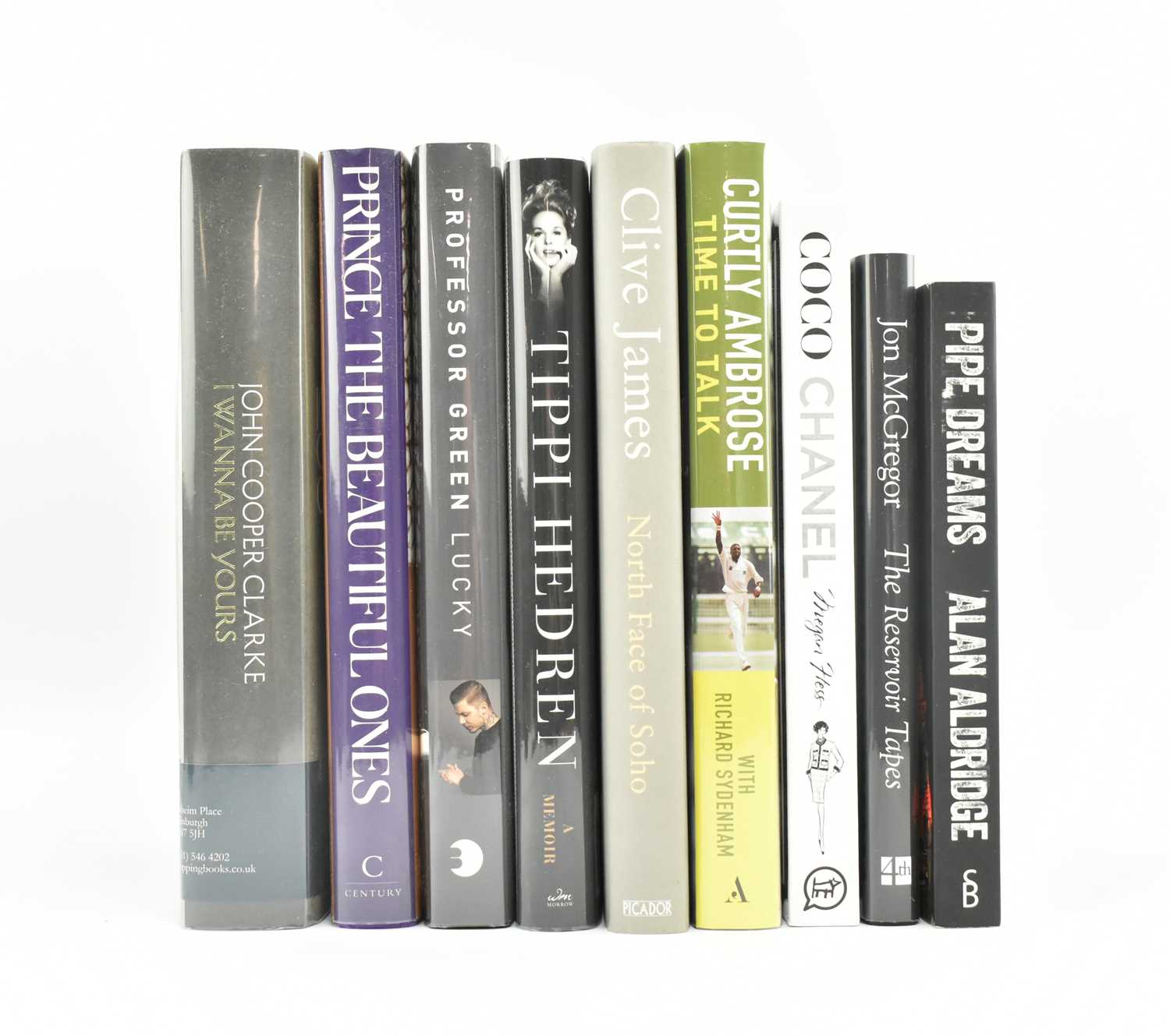 Lot 262 - AUTOBIOGRAPHY. COLLECTION OF NINE SIGNED WORKS, MANY OF ROCK & MUSIC INTEREST