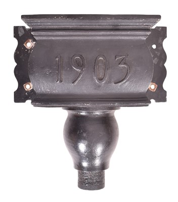 Lot 98 - EARLY 20TH CENTURY 1903 MONMOUTH HOSPITAL CAST IRON HOPPER PLANTER