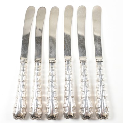 Lot 124 - EDWARDIAN HALLMARKED SILVER SET OF 6 FRUIT KNIVES - SHEFFIELD 1904