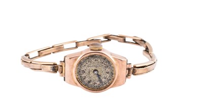 Lot 258 - HALLMARKED 9CT GOLD LANCYL WRISTWATCH AF
