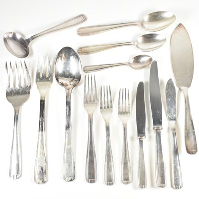 Lot 91 - L'ALFENIDE FOR CHRISTOFLE SILVER PLATED CUTLERY CANTEEN SET