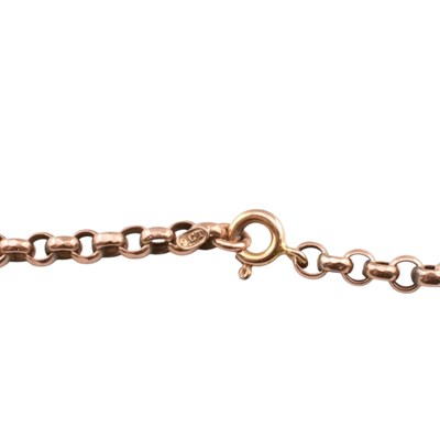 Lot 111 - VICTORIAN 9CT GOLD BELCHER CHAIN