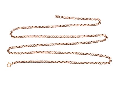 Lot 111 - VICTORIAN 9CT GOLD BELCHER CHAIN