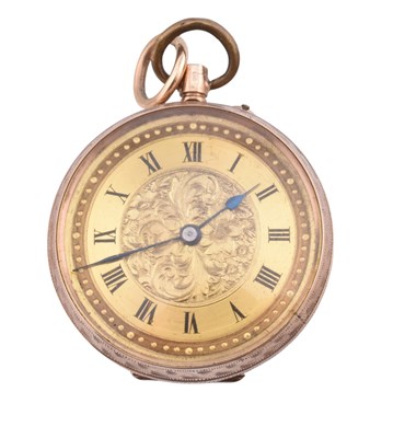 Lot 159 - HALLMARKED 9CT GOLD ENGRAVED POCKET WATCH
