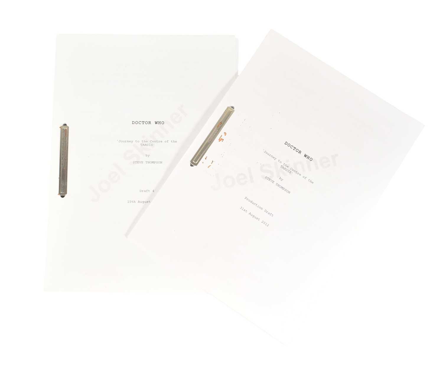 Lot 23 - DOCTOR WHO - JOURNEY TO THE CENTRE OF THE TARDIS (2013) - ORIGINAL PRODUCTION SCRIPTS