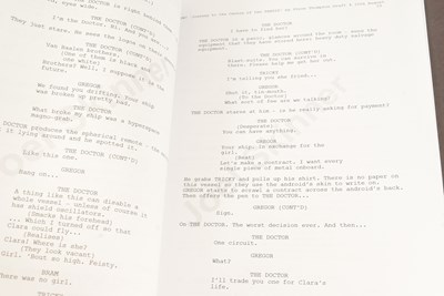 Lot 23 - DOCTOR WHO - JOURNEY TO THE CENTRE OF THE TARDIS (2013) - ORIGINAL PRODUCTION SCRIPTS