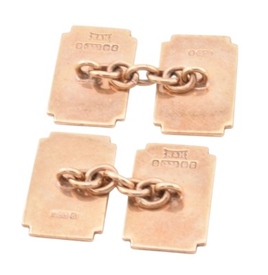 Lot 102 - PAIR OF HALLMARKED 9CT GOLD CUFFLINKS
