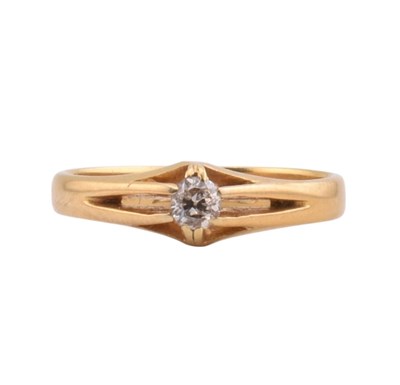 Lot 91 - 1920S HALLMARKED 18CT GOLD & DIAMOND RING