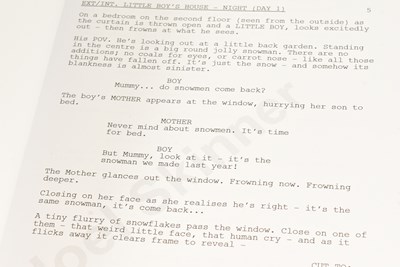 Lot 44 - DOCTOR WHO - THE SNOWMEN (2012) - ORIGINAL PRODUCTION SCRIPT