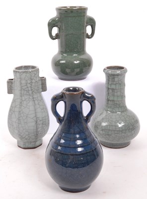 Lot 377 - COLLECTION OF CHINESE CRACKLE GLAZE VASES