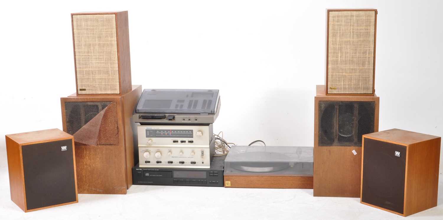 Lot 411 - COLLECTION OF MJUSIC HIFI - DYNACO AMP, TAPE DECK, FISHER SPEAKERS