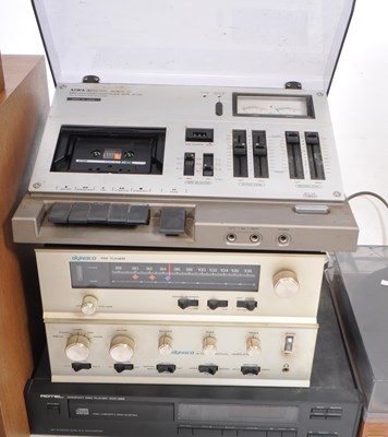 Lot 411 - COLLECTION OF MJUSIC HIFI - DYNACO AMP, TAPE DECK, FISHER SPEAKERS