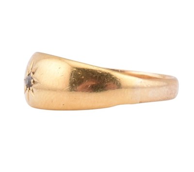 Lot 220 - 18CT GOLD & DIAMOND GYPSY RING
