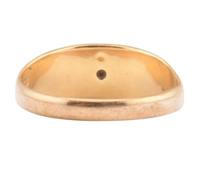 Lot 220 - 18CT GOLD & DIAMOND GYPSY RING