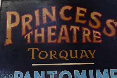 Lot 9 - PANTOMIME - 1968 PRINCESS THEATRE TORQUAY HAND PAINTED POSTER