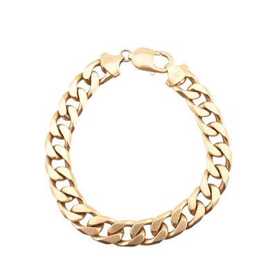 Lot 268 - 18CT GOLD ITALIAN CUBAN LINK CHAIN BRACELET