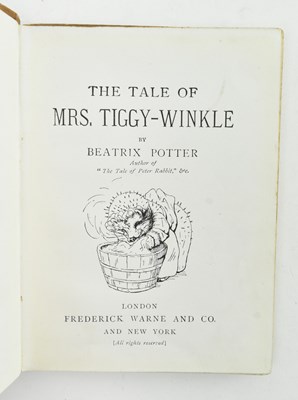 Lot 83 - POTTER, BEATRIX. EIGHT 1910-1920 EARLY EDITIONS IN ORIG. BOARDS