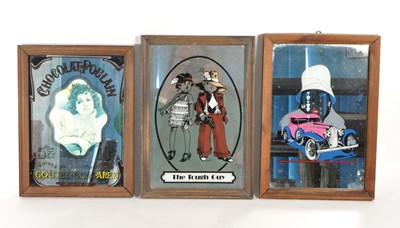 Lot 221 - THREE 20TH CENTURY VINTAGE ADVERTISING WALL MIRRORS