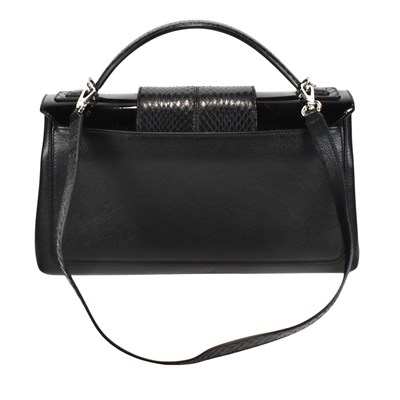 Lot 512 - CARTIER HIGH SOCIETY BLACK LEATHER HANDBAG