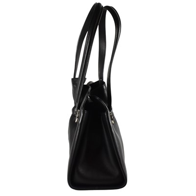 Lot 516 - BULGARI BLACK LEATHER TWIST HANDBAG