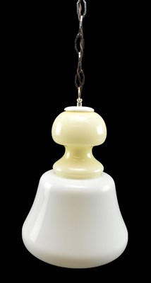 Lot 438 - ITALIAN VINTAGE MID CENTURY CIRCA 1970S MILK GLASS PENDANT LIGHT