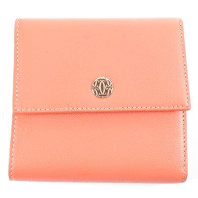 Lot 535 - CARTIER CORAL LEATHER PURSE