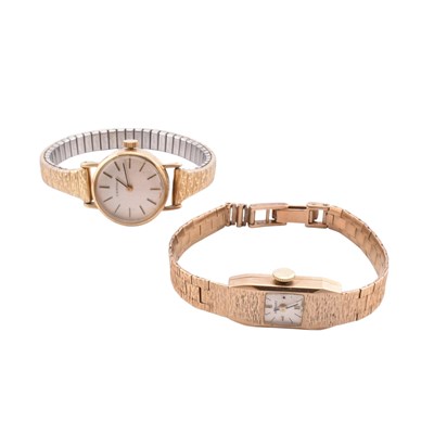 Lot 451 - 9CT GOLD ROTARY WATCH & CERTINA GOLD WATCH PLATED STRAP