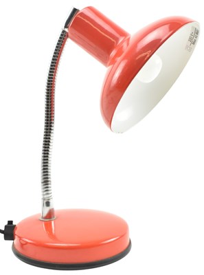 Lot 422 - VENETA LUMI, ITALY - MID CENTURY CIRAC 1960S RED METAL DESK LAMP