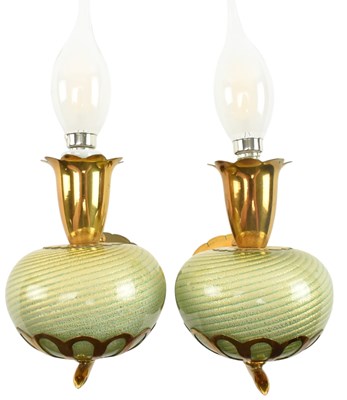 Lot 487 - BELIEVED BAROVIER & TOSO, MURANO - PAIR OF MID CENTURY WALL SCONCES
