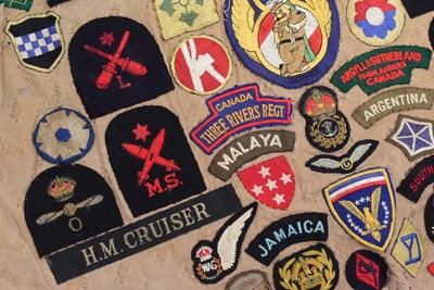 Lot 10 - WWII SECOND WORLD WAR MILITARY PATCH BLANKET