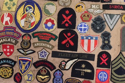 Lot 10 - WWII SECOND WORLD WAR MILITARY PATCH BLANKET