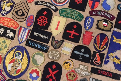 Lot 10 - WWII SECOND WORLD WAR MILITARY PATCH BLANKET