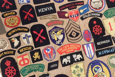Lot 10 - WWII SECOND WORLD WAR MILITARY PATCH BLANKET