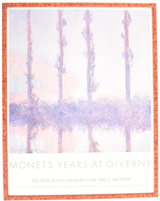 Lot 511 - MONET'S YEARS AT GIVERNY - THE MET MUSEUM 1978 EXHIBITION POSTER