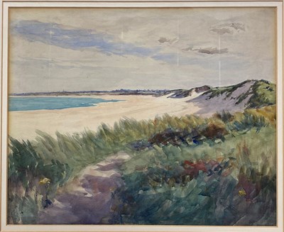 Lot 83 - ATTRB. HERBERT DAVIS RICHTER - WATERCOLOUR COASTAL SCENE