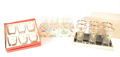 Lot 14 - COLLECTION OF THREE LATE 20TH CENTURY SETS OF DRINKING GLASSES