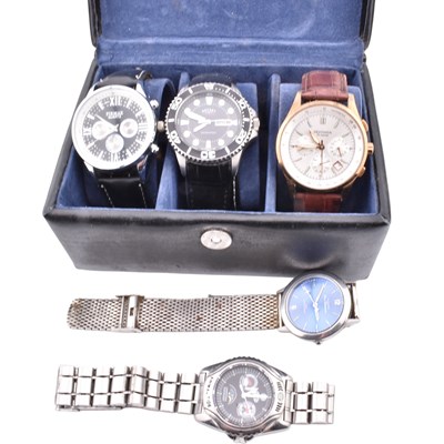 Lot 245 - COLLECTION OF SIX GENTLEMEN'S WRISTWATCHES