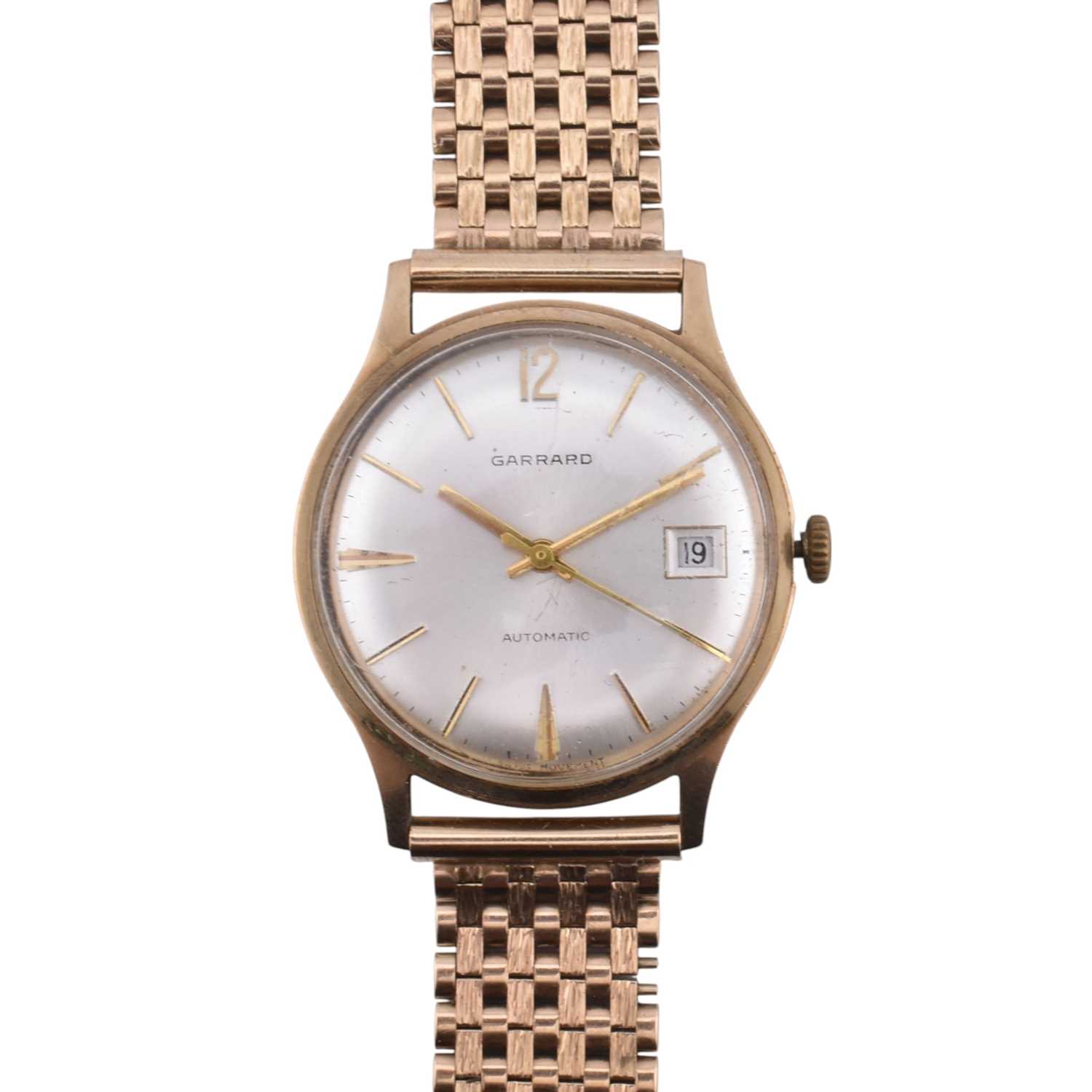 Lot 26 - HALLMARKED 9CT GOLD GARRARD AUTOMATIC WRISTWATCH