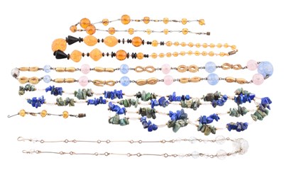 Lot 255 - COLLECTION OF ART DECO NECKLACES